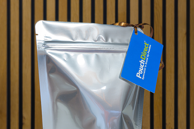 Manchon ou carte de visite sur un sachet &agrave; fond plat