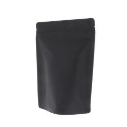 Sac à café papier kraft - noir - 500 gr (190x265+{55+55} mm)