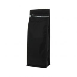 Sac à café à fond plat et fermeture zip frontale - matt noir