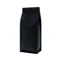 Sac à café à fond plat - matt noir (100% recyclable)