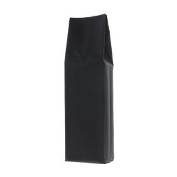 Sac à café à soufflet latéral - matt noir - 1 kg (135x390+{40+40} mm)