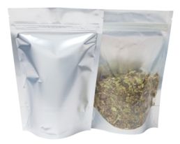 Sachet Stand-up - transparant / matt argent - 130x210+{40+40} mm (450-500ml)