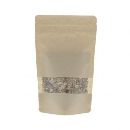 Sachet Stand-up papier kraft avec fenêtre - marron