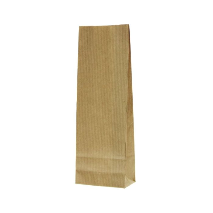 Sac à fond bloc en papier kraft 2 couches (100% papier recyclable) - brun