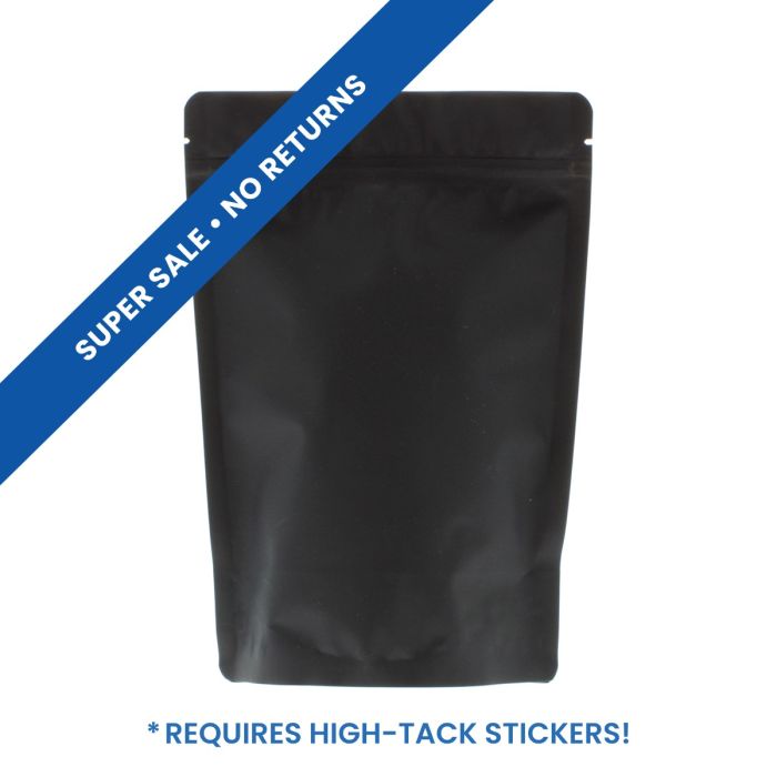 Sachet Stand-up avec Paper Feel Varnish - noir - 235x345+{60+60} mm (2,8-3,3 lt)