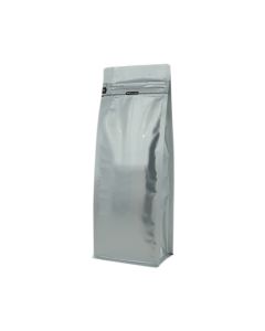 Sacs à fond plat avec fermeture zip frontale - matt argent