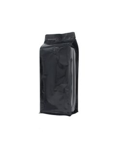Sac à café à fond plat - brillant noir