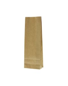 Sac à fond bloc en papier kraft 2 couches (100% papier recyclable) - brun