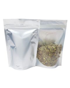 Sachet Stand-up - transparant / matt argent - 130x210+{40+40} mm (450-500ml)