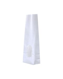 Sac SOS en papier kraft avec fenêtre - blanc