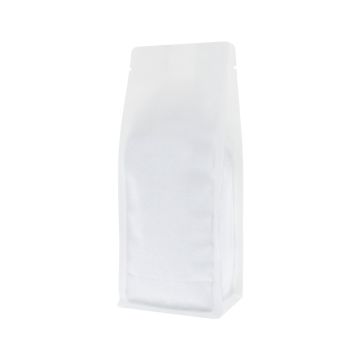 Sacs à fond plat - matt blanc (100% recyclable)
