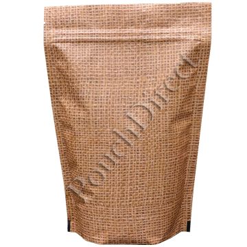 Standup pouch jute look