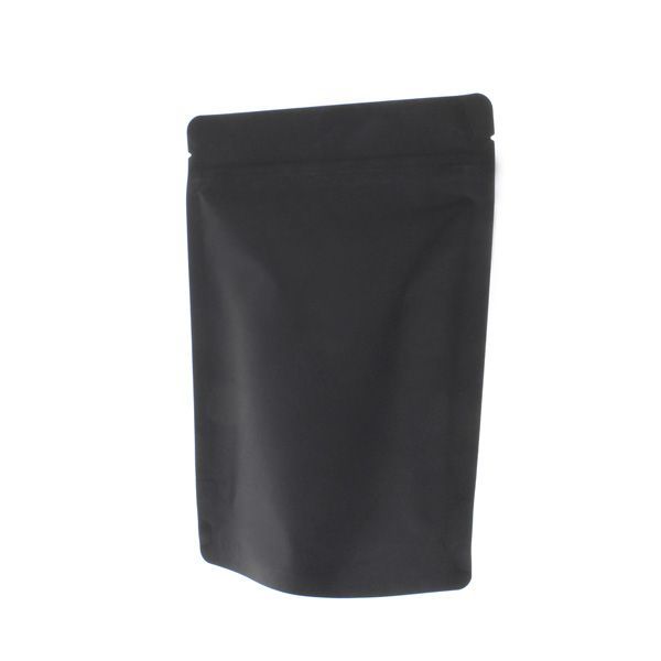 Sac à café papier kraft - noir - 250 gr (160x230+{45+45} mm)