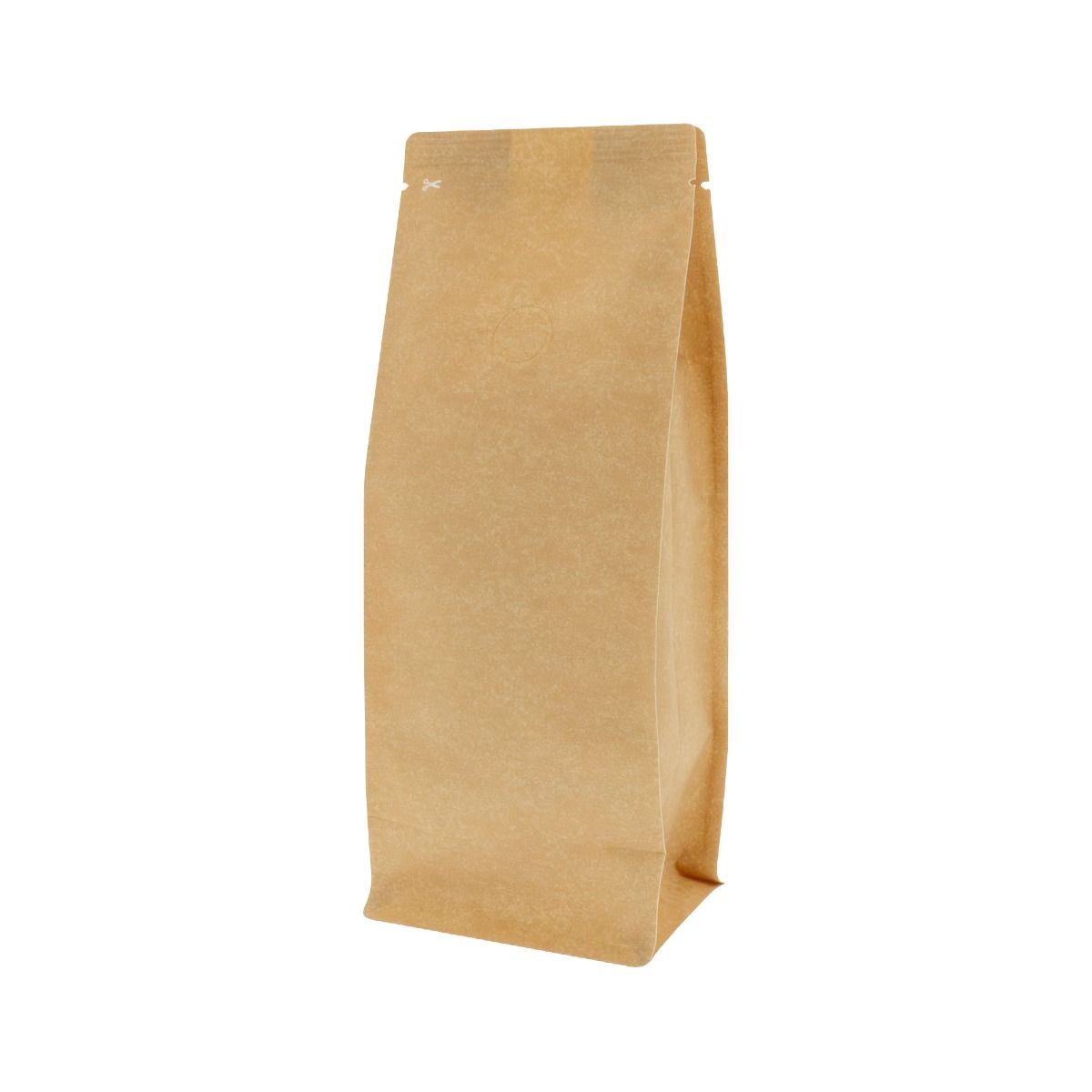 Sac à café à fond plat Kraft Look - 250 gr (95x230+{35+35} mm)