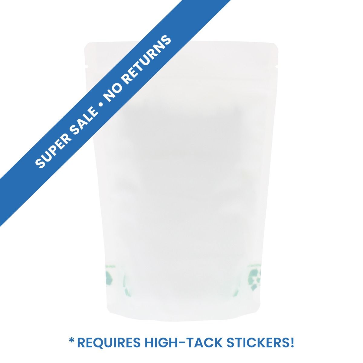 Sachet Stand-up avec Paper Feel Varnish - blanc - 160x230+{45+45} mm (700-900ml)