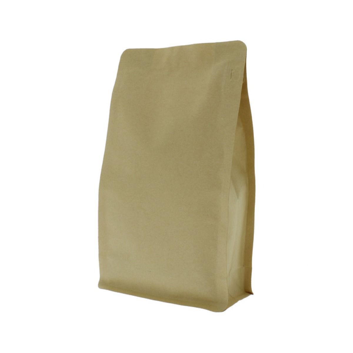 Sacs à fond plat papier kraft sans aluminium avec fermeture zip frontale -  marron - PouchDirect