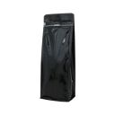 Sacs à fond plat avec fermeture zip frontale - brillant noir