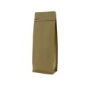 Sacs à fond plat papier kraft avec fermeture zip frontale - marron - 95x245+{35+35} mm (700-800ml)