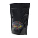 Sachet Stand-up avec fenêtre oval - brillant noir - 190x265+{55+55} mm (1,3-1,4lt)