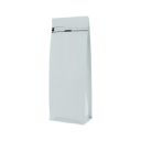 Sacs à fond plat avec fermeture zip frontale - brillant blanc