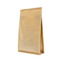 Sac à fond plat avec fermeture zip - aspect kraft (100 % recyclable)