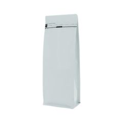 Sacs à fond plat avec fermeture zip frontale - brillant blanc