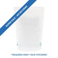 Sachet Stand-up avec Paper Feel Varnish - blanc - 130x210+{40+40} mm (450-500ml)