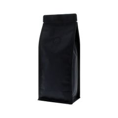 Sac à café à fond plat - matt noir (100% recyclable)