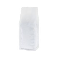 Sac à café à fond plat - matt blanc (100% recyclable)
