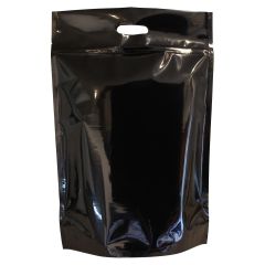 Sachet Stand-up avec poignée - brillant noir - 300x500+{75+75} mm (8 ltr)