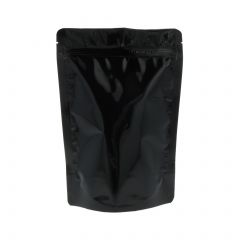 Sachet Stand-up - brillant noir - 95x150+{30+30} mm (100-125ml)
