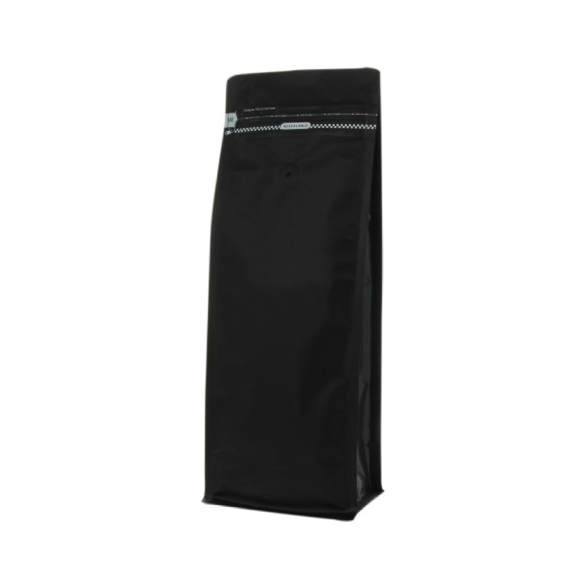 Sac à café à fond plat et fermeture zip frontale - matt noir
